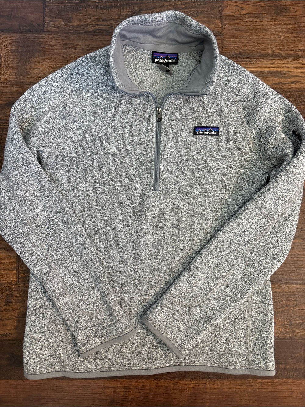 Patagonia Women's Better Sweater 1/4 Zip pullover in a marled gray color Medium